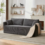 Modern Minimalist Fabric Sofa with Multifunctional Conversion - Comfortable Sleeper Sofa for Living