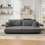 Modern Minimalist Fabric Sofa with Multifunctional Conversion - Comfortable Sleeper Sofa for Living - Image 6