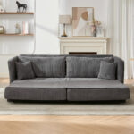 Modern Minimalist Fabric Sofa with Multifunctional Conversion - Comfortable Sleeper Sofa for Living - Image 7