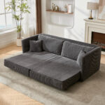 Modern Minimalist Fabric Sofa with Multifunctional Conversion - Comfortable Sleeper Sofa for Living - Image 9