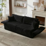 Modern Minimalist Fabric Sofa with Multifunctional Conversion - Comfortable Sleeper Sofa for Living - Image 3