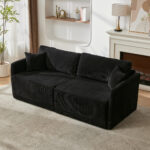 Modern Minimalist Fabric Sofa with Multifunctional Conversion - Comfortable Sleeper Sofa for Living - Image 5