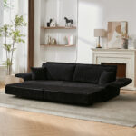 Modern Minimalist Fabric Sofa with Multifunctional Conversion - Comfortable Sleeper Sofa for Living - Image 7