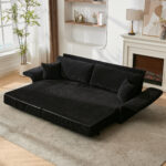 Modern Minimalist Fabric Sofa with Multifunctional Conversion - Comfortable Sleeper Sofa for Living - Image 9