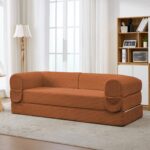Modulares Cord Sofa Set 1-Sitzer + 2-Sitzer, Boden-Sofa ohne Rahmen, Dick gepolsterte Sitzbank aus S - Image 5