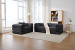 Modulares Cord Sofa Set 1-Sitzer + 2-Sitzer, Boden-Sofa ohne Rahmen, Dick gepolsterte Sitzbank aus S - Image 2
