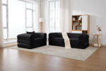Modulares Cord Sofa Set 1-Sitzer + 2-Sitzer, Boden-Sofa ohne Rahmen, Dick gepolsterte Sitzbank aus S - Image 2