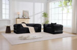 Modulares Cord Sofa Set 1-Sitzer + 2-Sitzer, Boden-Sofa ohne Rahmen, Dick gepolsterte Sitzbank aus S - Image 3