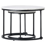 Round Coffee Table 2-Piece Set, Living Room Nesting Round Side Table Set of 2 - Image 9