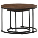 Round Coffee Table 2-Piece Set, Living Room Nesting Round Side Table Set of 2 - Image 12