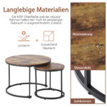 Round Coffee Table 2-Piece Set, Living Room Nesting Round Side Table Set of 2 - Image 10