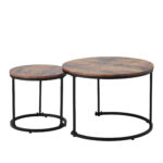 Round Coffee Table 2-Piece Set, Living Room Nesting Round Side Table Set of 2 - Image 7