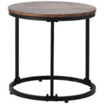 Round Coffee Table 2-Piece Set, Living Room Nesting Round Side Table Set of 2 - Image 8