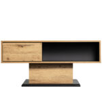 Wood Grain Coffee Table, with One Handleless Drawer, One Storage Compartment and Rear Storage, Double-Sided - Image 18