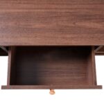 Rattan Coffee Table, Drawers with Rattan and Sliding Doors with Solid Wood Slats, Solid Wood Material - Image 14