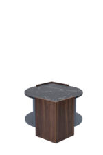 Coffee Table, Textured Coffee Table in Marble and Walnut Contrast Colors, Living Room Table - Image 13