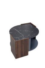 Coffee Table, Textured Coffee Table in Marble and Walnut Contrast Colors, Living Room Table - Image 19