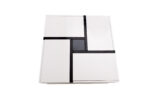 High-Gloss Coffee Table, Table with 4 Drawers, Unique Color Matching and Line Design, Storage Below - Image 13