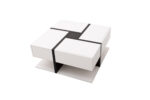High-Gloss Coffee Table, Table with 4 Drawers, Unique Color Matching and Line Design, Storage Below - Image 18