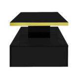 Coffee Table with Drawers, High-Gloss Lacquer Finish, Side Table with Two Shelf Levels, with LED Lighting - Image 18