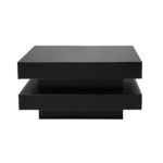 Square Coffee Table in Black - Modern Technological Style with 16-Color LED Lighting, 70x70x36 cm - Image 19