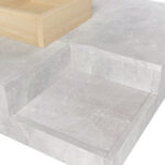 Coffee Table, Living Room Table, Side Table with Removable Storage Box, Concrete Gray and Wood Color - Image 13