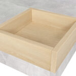Coffee Table, Living Room Table, Side Table with Removable Storage Box, Concrete Gray and Wood Color - Image 14