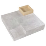 Coffee Table, Living Room Table, Side Table with Removable Storage Box, Concrete Gray and Wood Color - Image 16