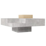 Coffee Table, Living Room Table, Side Table with Removable Storage Box, Concrete Gray and Wood Color - Image 18