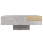 Coffee Table, Living Room Table, Side Table with Removable Storage Box, Concrete Gray and Wood Color - Image 19