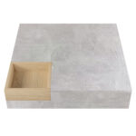 Coffee Table, Living Room Table, Side Table with Removable Storage Box, Concrete Gray and Wood Color - Image 21