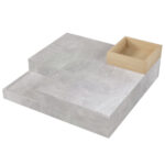 Coffee Table, Living Room Table, Side Table with Removable Storage Box, Concrete Gray and Wood Color - Image 22