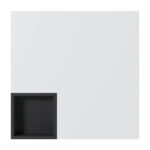 Coffee Table, High-Gloss Living Room Table, Side Table with Detachable Storage Box, Color-Block White Design - Image 29