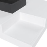 Coffee Table, High-Gloss Living Room Table, Side Table with Detachable Storage Box, Color-Block White Design - Image 16