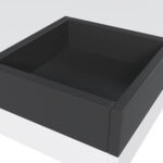 Konferenční stolek, lesklý stolek do obývacího pokoje, odkládací stolek s odnímatelnou úložnou krabicí, design v bílé barvě s barevnými bloky - Obrázek 14