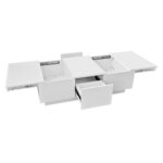 High-Gloss Living Room Coffee Table with Push-Pull Storage Structure, Double-Sided Drawers - Image 14