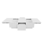 High-Gloss Living Room Coffee Table with Push-Pull Storage Structure, Double-Sided Drawers - Image 17