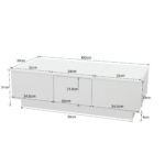High-Gloss Living Room Coffee Table with Push-Pull Storage Structure, Double-Sided Drawers - Image 3
