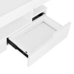 Coffee Table with High-Gloss Surface, LED Light Strip, Four Drawers Front and Back, Large Storage Space - Image 11