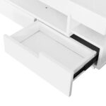 Coffee Table with High-Gloss Surface, LED Light Strip, Four Drawers Front and Back, Large Storage Space - Image 14