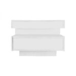 Coffee Table with High-Gloss Surface, LED Light Strip, Four Drawers Front and Back, Large Storage Space - Image 17