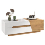 Extendable Coffee Table, Living Room Table with Drawers, Side Table with Color-Block Structure - Image 14