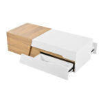 Extendable Coffee Table, Living Room Table with Drawers, Side Table with Color-Block Structure - Image 2