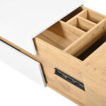 Extendable Coffee Table, Living Room Table with Drawers, Side Table with Color-Block Structure - Image 25