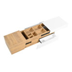 Extendable Coffee Table, Living Room Table with Drawers, Side Table with Color-Block Structure - Image 33