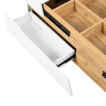 Extendable Coffee Table, Living Room Table with Drawers, Side Table with Color-Block Structure - Image 6