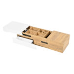 Extendable Coffee Table, Living Room Table with Drawers, Side Table with Color-Block Structure - Image 7