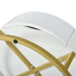 Combination of Large and Small Round Coffee Tables, Height-Adjustable Table Top, Drawer, Golden Details - Image 26
