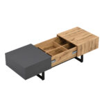 Multi-Functional Modern Sliding Coffee Table with Hidden Storage, High-Quality Wood Material - Image 10