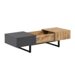 Multi-Functional Modern Sliding Coffee Table with Hidden Storage, High-Quality Wood Material - Image 11